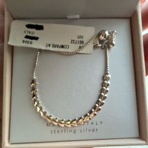 Mia Fiore Adjustable Bolo Chain Slider Heart Bracelet